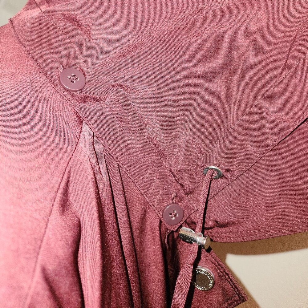 London Fog Trench Coat – Women’s Large – Burgundy / Merlot - Picture 9 of 15